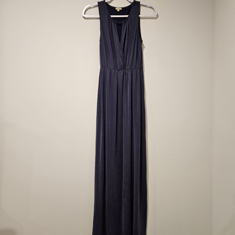 Cremieux Sleeveless Navy Maxi Dress, Size XS